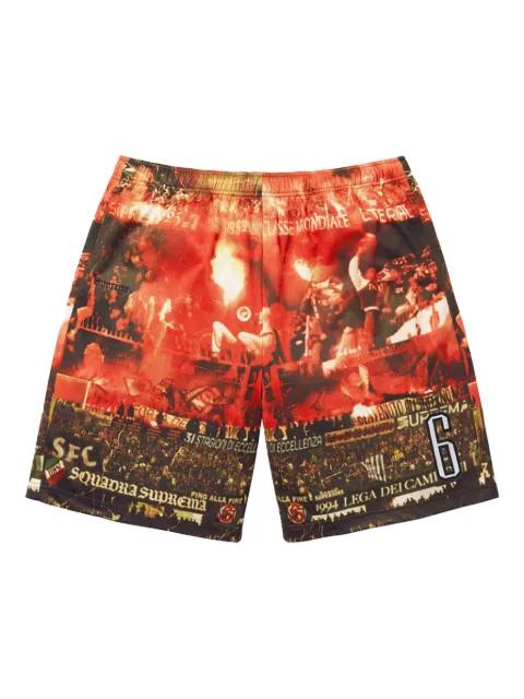 Vinci Por Noi soccer-print shorts by SUPREME