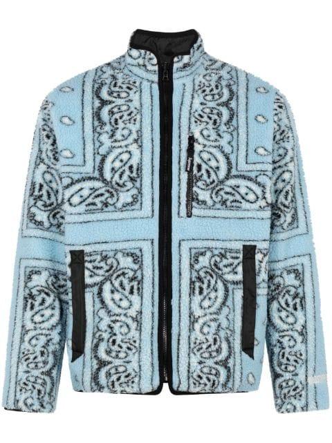 bandana-print reversible fleece jacket by SUPREME