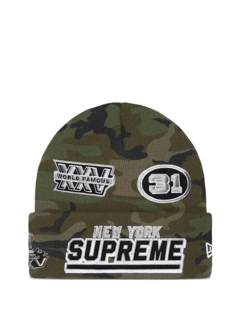 camouflage applique beanie by SUPREME