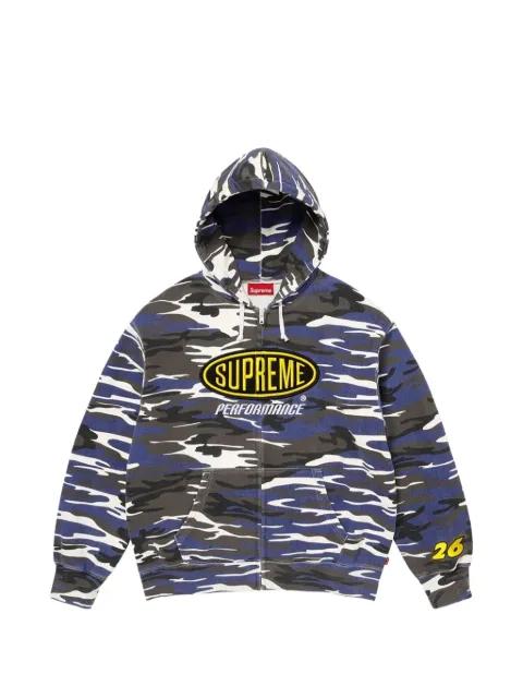 camouflage-print zip-up hoodie by SUPREME