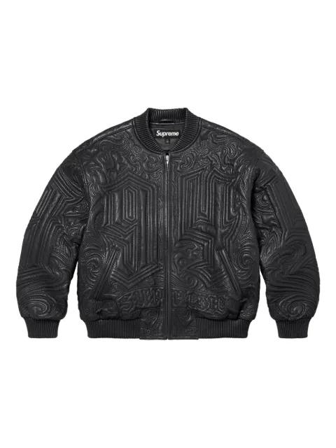 embroidered leather jacket by SUPREME