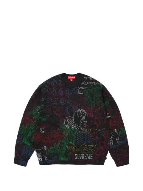 embroidered sweater by SUPREME