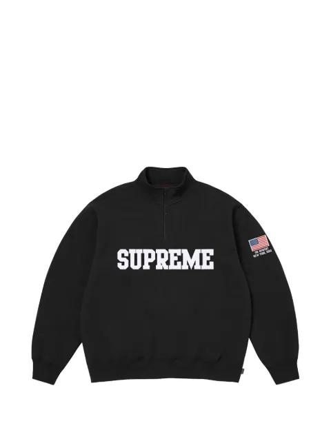 flag-detail half-zip sweatshirt by SUPREME