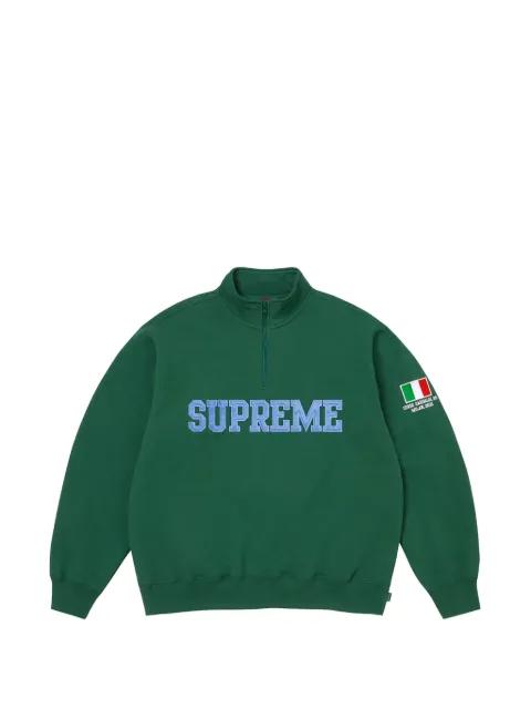flag-detail half-zip sweatshirt by SUPREME