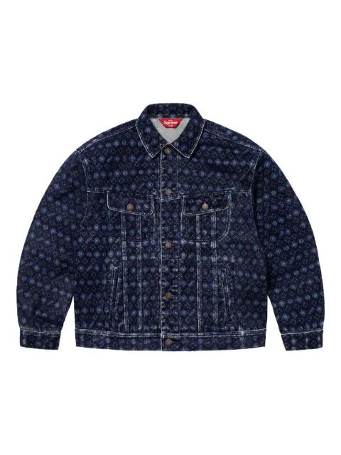 flocked denim jacket by SUPREME