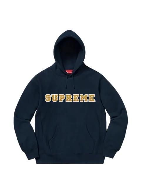 logo-lettering hoodie by SUPREME