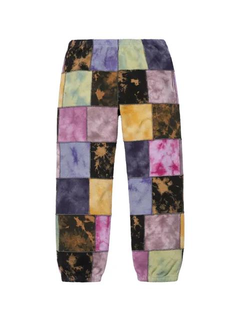 patchwork tie-dye track pants by SUPREME