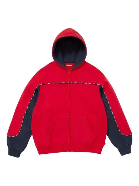 piping zip hoodie by SUPREME