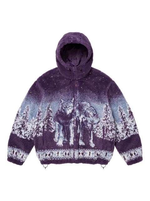 reversible hoodied fleece jacket by SUPREME