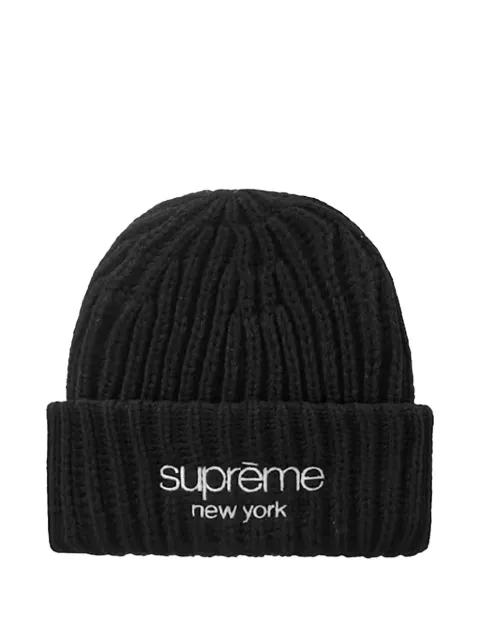 ribbed logo beanie hat by SUPREME
