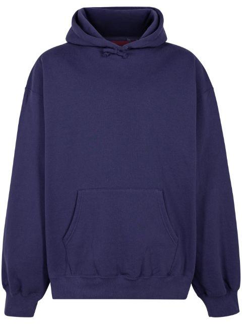 satin appliqué "FW23 - Washed Navy" hoodie by SUPREME