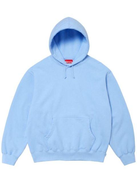 satin-appliqué "Light Blue" hoodie by SUPREME