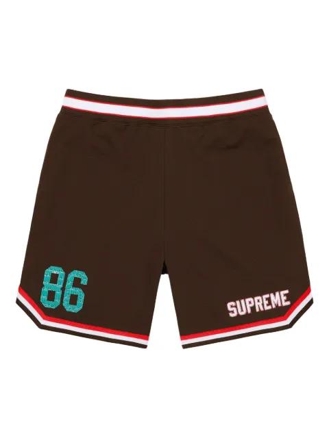 striped-trim shorts by SUPREME