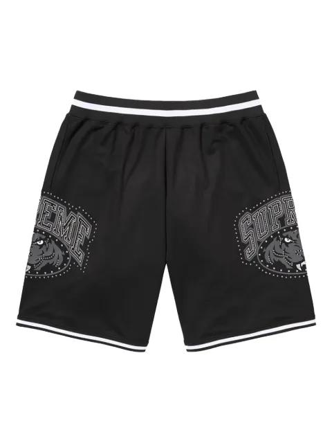stud-embellished basketball shorts by SUPREME