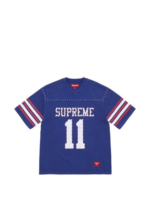 studded football T-shirt by SUPREME