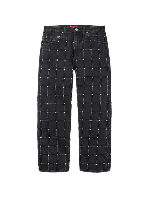 studded loose-fit jeans by SUPREME