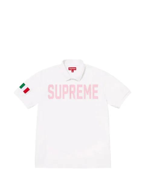 twill appliqué polo shirt by SUPREME