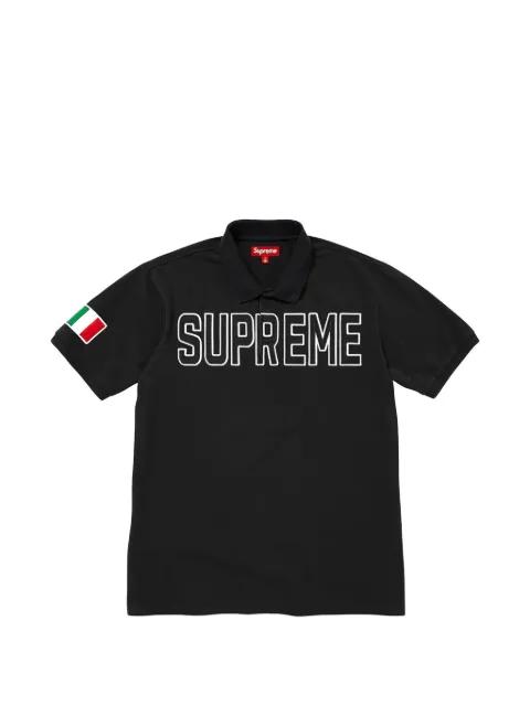 twill-appliqué polo shirt by SUPREME