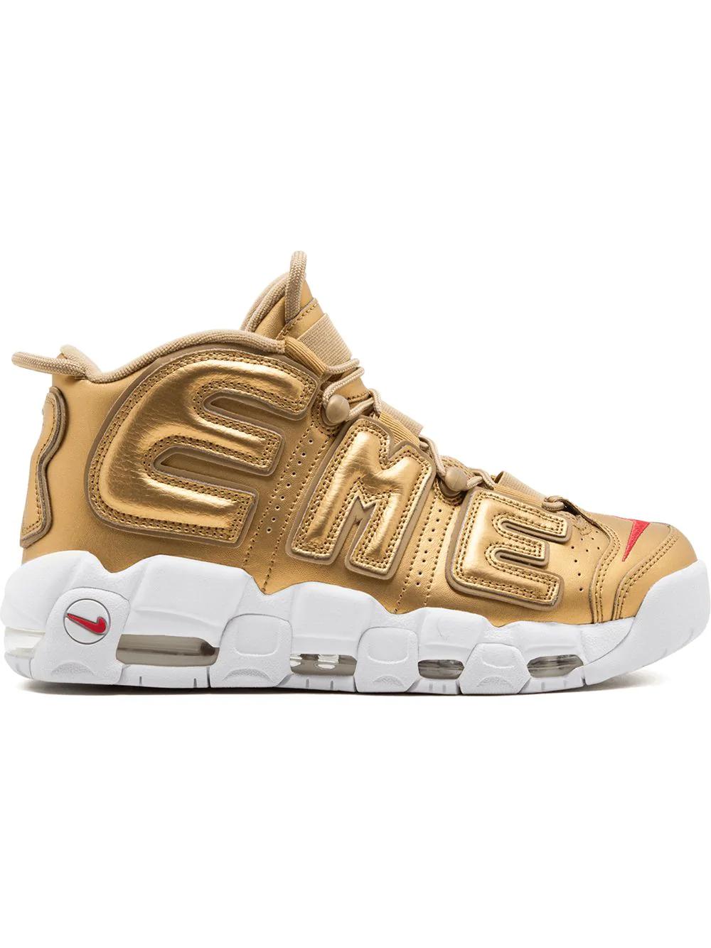 x Air More Uptempo "Suptempo Gold" sneakers by SUPREME