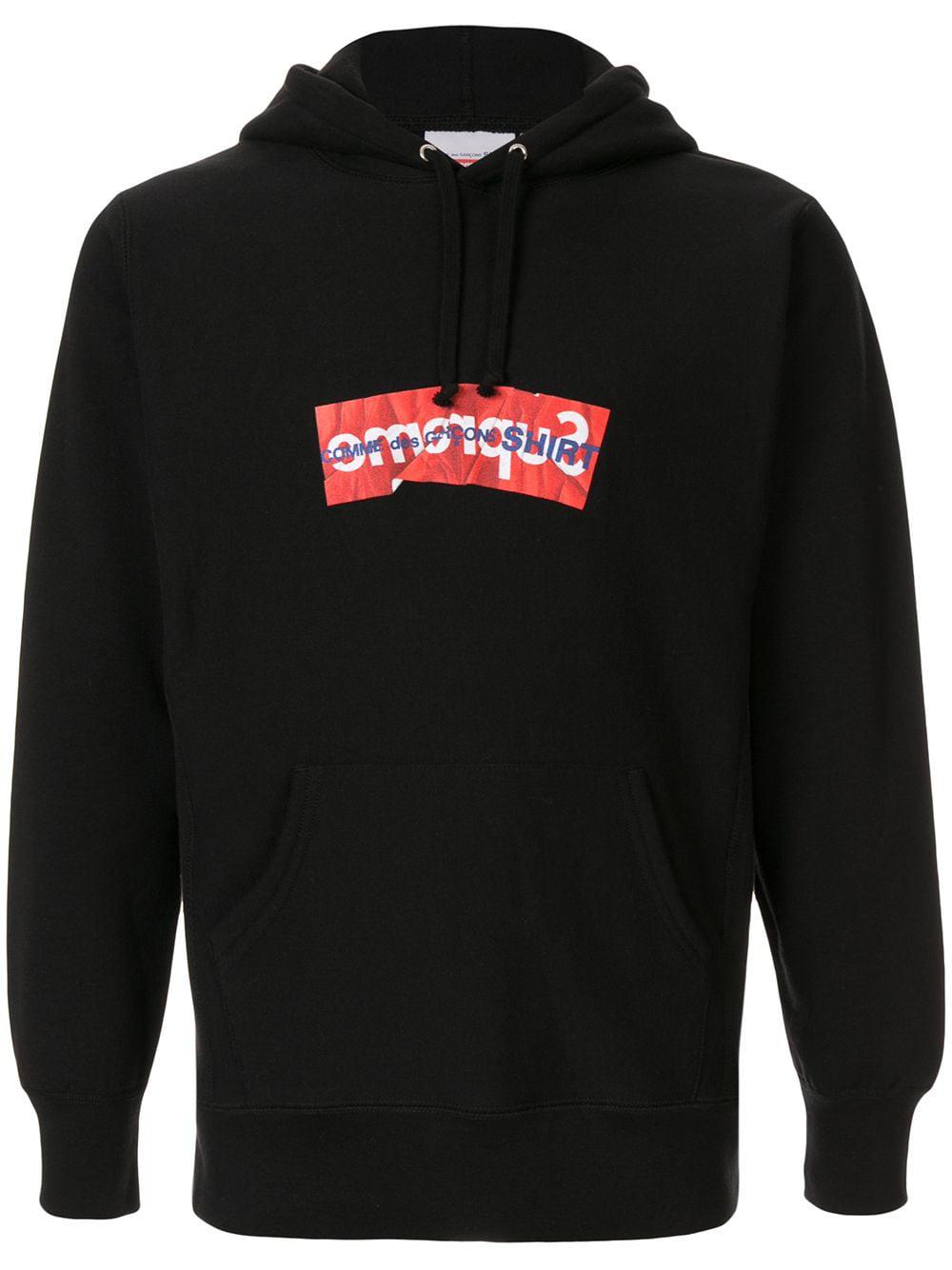 x Commes des Garçons logo-print hoodie by SUPREME