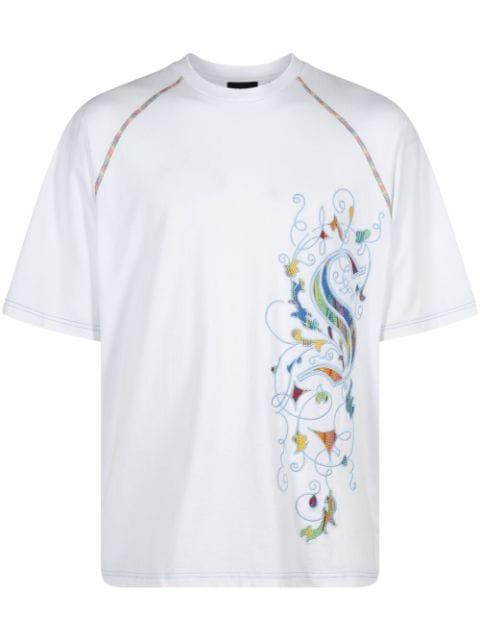 x Coogi embroidered-motif cotton T-shirt by SUPREME