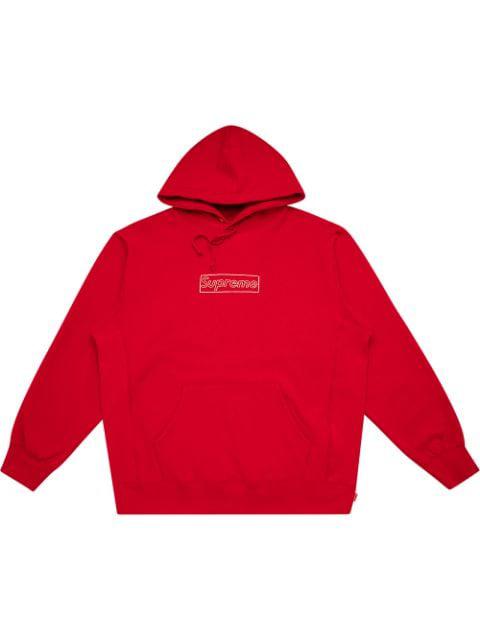 x Kaws Chalk logo hoodie by SUPREME