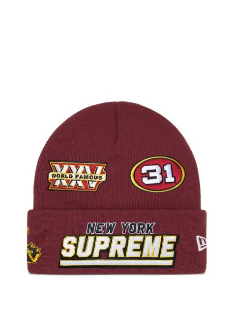 x   New Era Football embroidered beanie hat by SUPREME