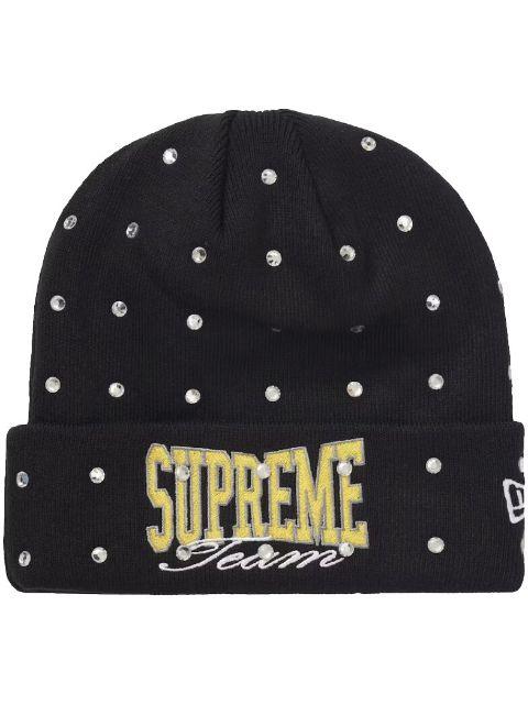 x New Era Rhinestone cotton beanie by SUPREME