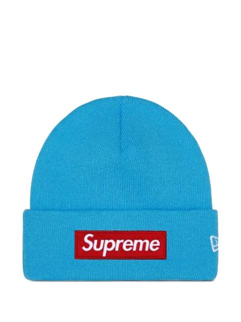 x New Era logo-detail beanie hat by SUPREME