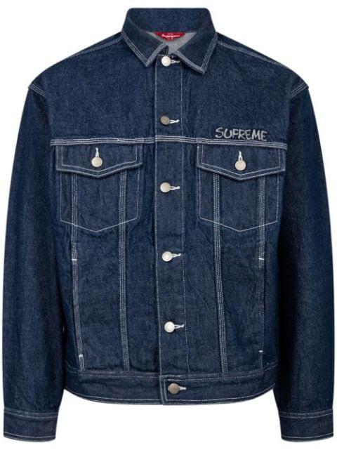 x Smurfs denim trucker jacket by SUPREME