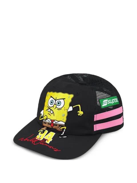 x SpongeBob Square Pants x Jeff Hamilton logo-print baseball cap by SUPREME x SpongeBob Square Pants x Jeff Hamilton logo-print baseball cap by SUPREME