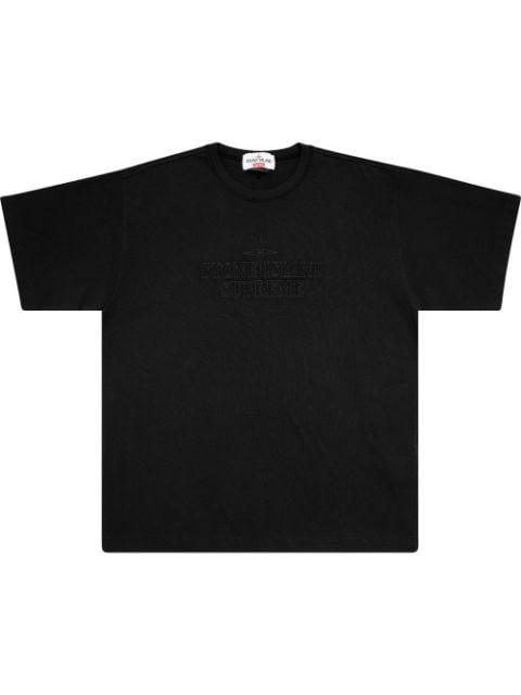 x Stone Island embroidered-logo T-shirt by SUPREME