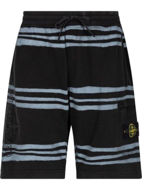 x Stone Island warp stripe shorts by SUPREME