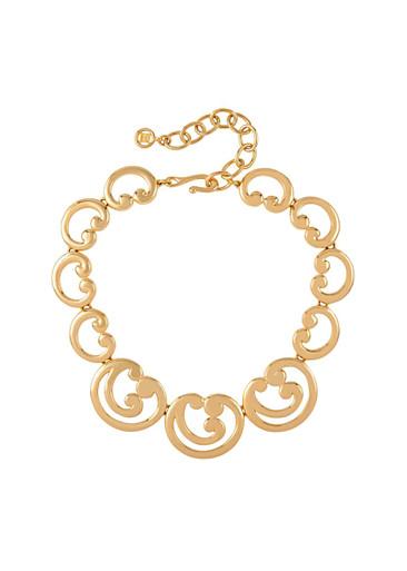 1980s Vintage Givenchy Statement Swirl Necklace by SUSAN CAPLAN