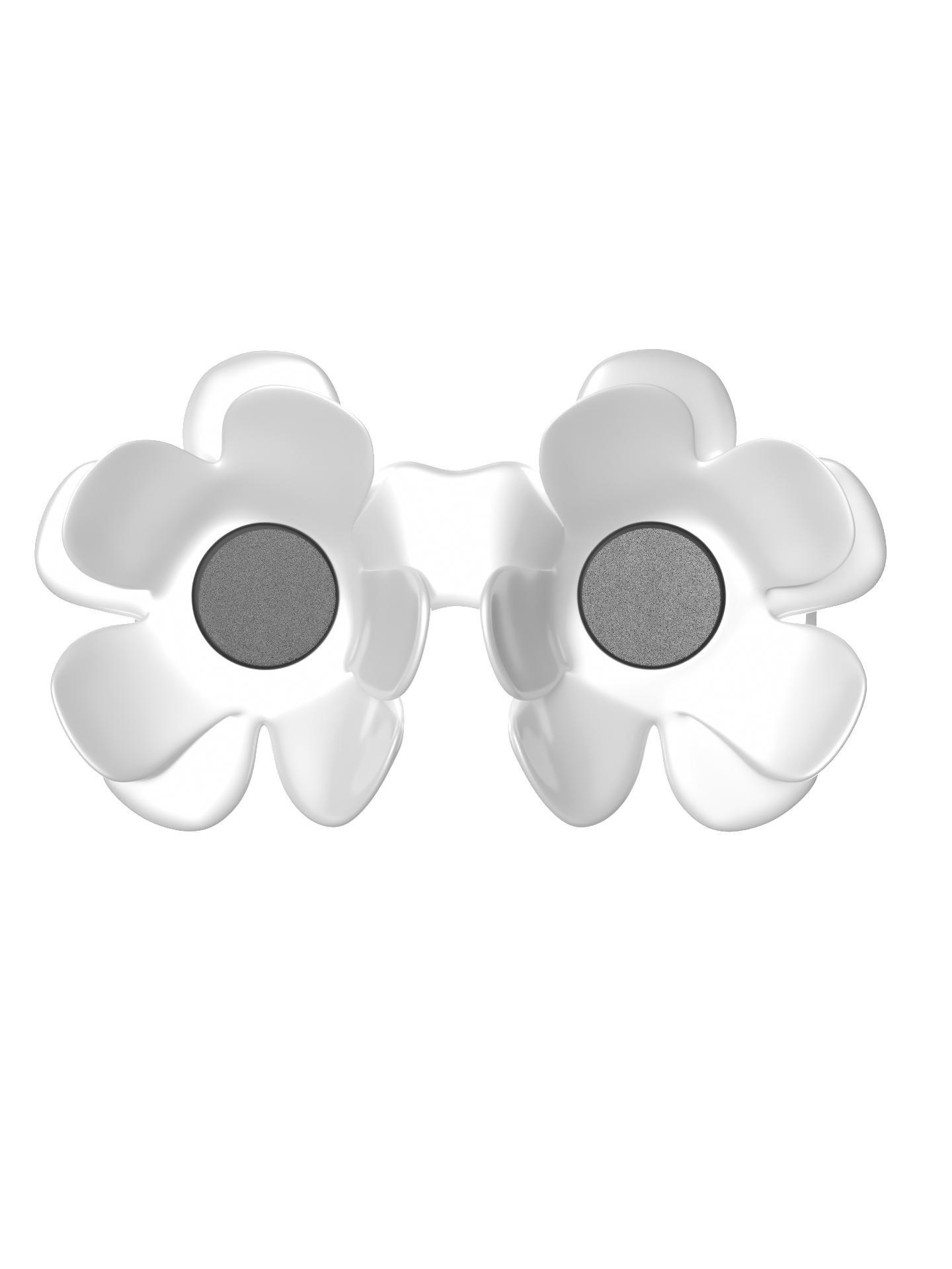 3D Printed White Flower Glasses by SUSAN FANG