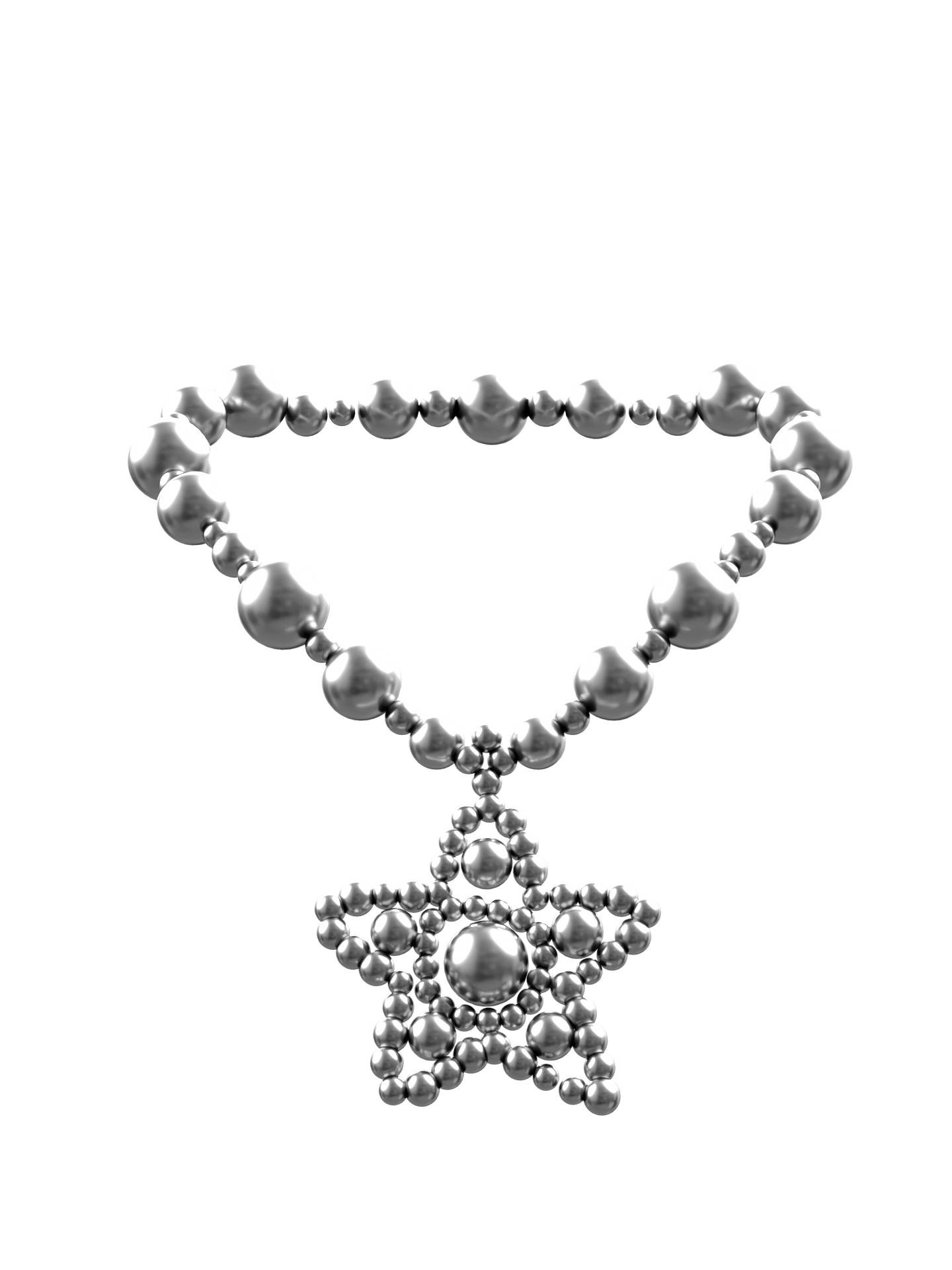 Silver Bubble Star Necklace by SUSAN FANG