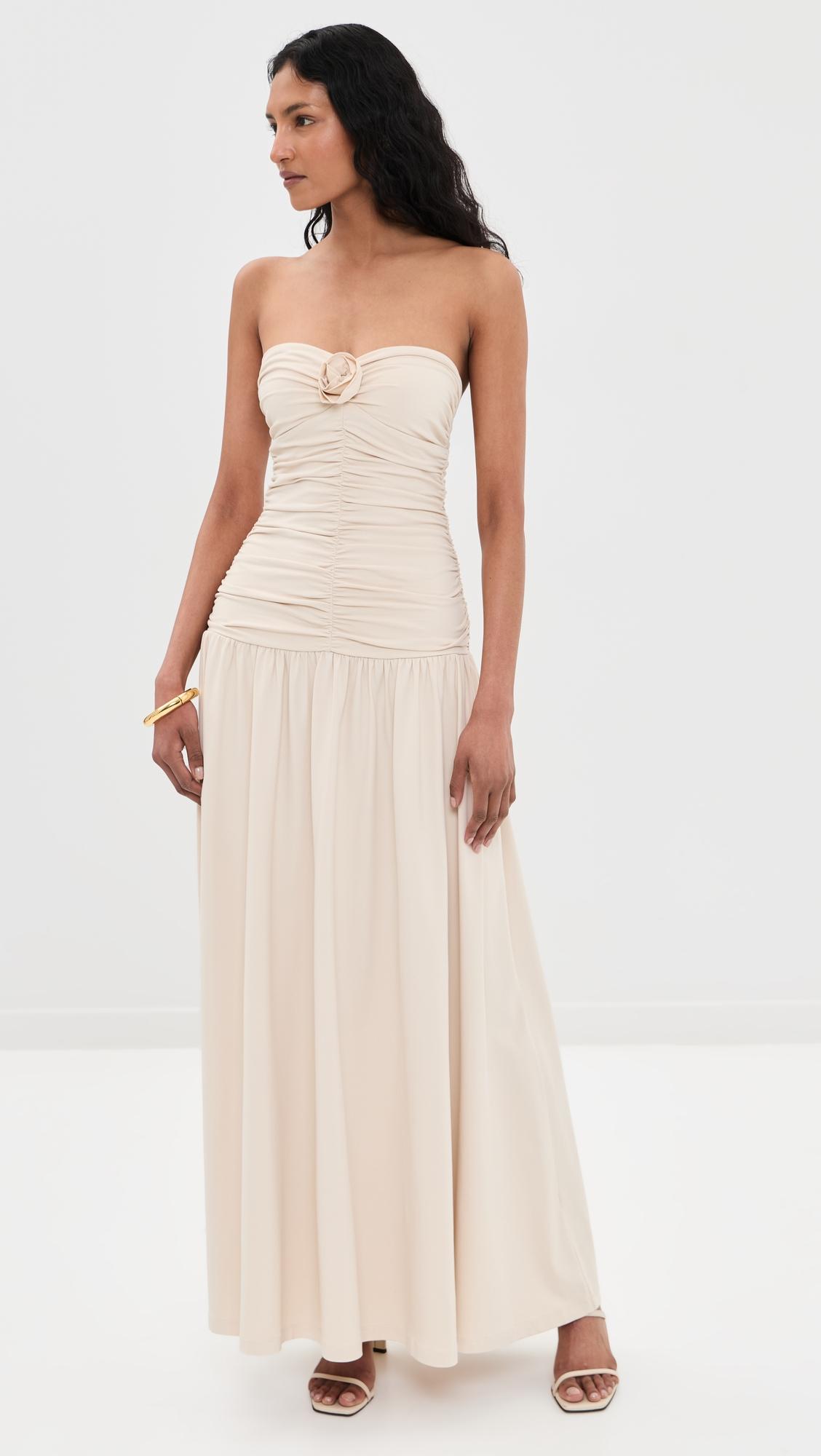 Center Gathered Flower Tube Dress by SUSANA MONACO
