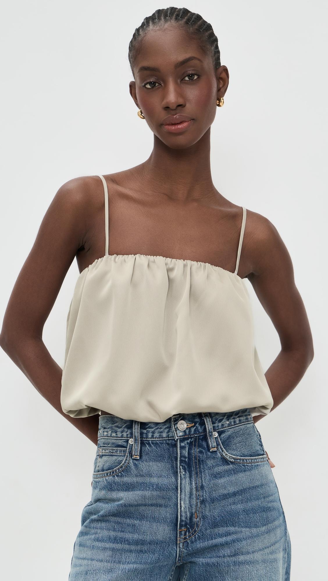 Satin Bubble String Top by SUSANA MONACO