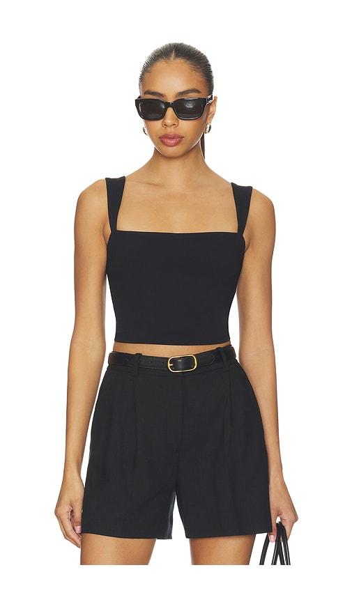 Susana Monaco Angle Strap Top in Black by SUSANA MONACO