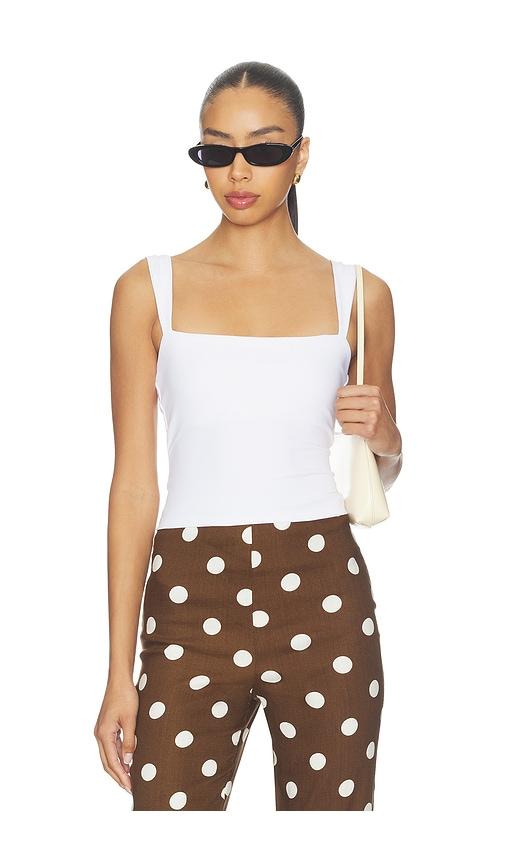 Susana Monaco Angle Strap Top in White by SUSANA MONACO