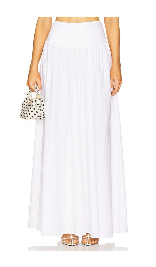Susana Monaco Carryover Drop Waist Skirt in White by SUSANA MONACO