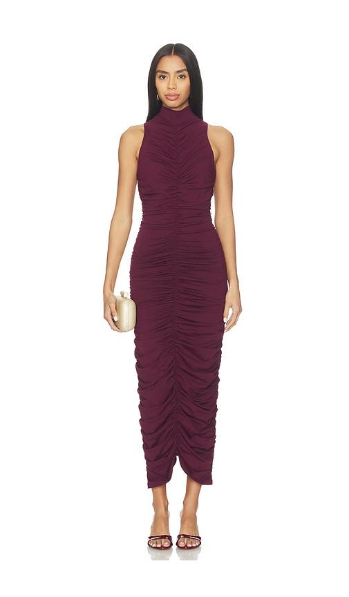 Susana Monaco Carryover Gathered Mocked Center Dress in Red by SUSANA MONACO