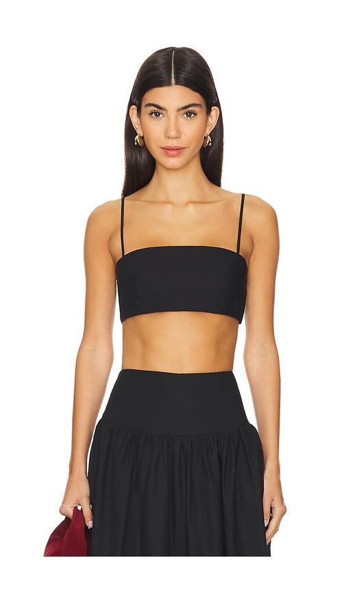 Susana Monaco Crop String Top in Black by SUSANA MONACO