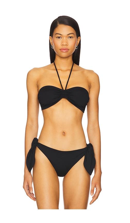 Susana Monaco Drawstring 2-Way Top in Black by SUSANA MONACO
