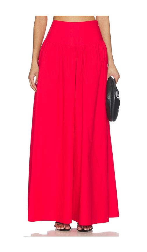 Susana Monaco Drop Waist Skirt in Red by SUSANA MONACO