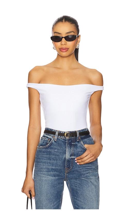 Susana Monaco Off Shoulder Top in White by SUSANA MONACO
