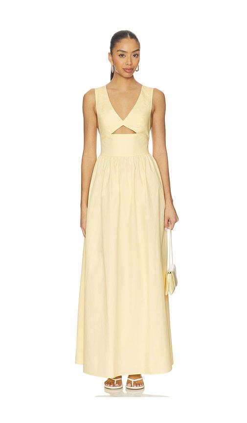 Susana Monaco Poplin Cross Back Dress in Lemon by SUSANA MONACO