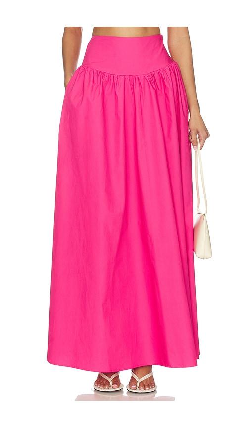 Susana Monaco Poplin Drop Waist Skirt in Pink by SUSANA MONACO