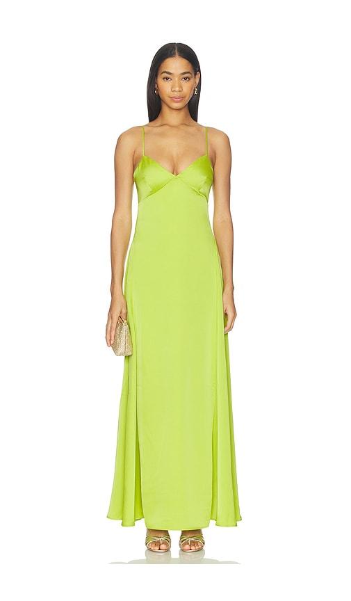 Susana Monaco Satin Slip Dress in Green by SUSANA MONACO
