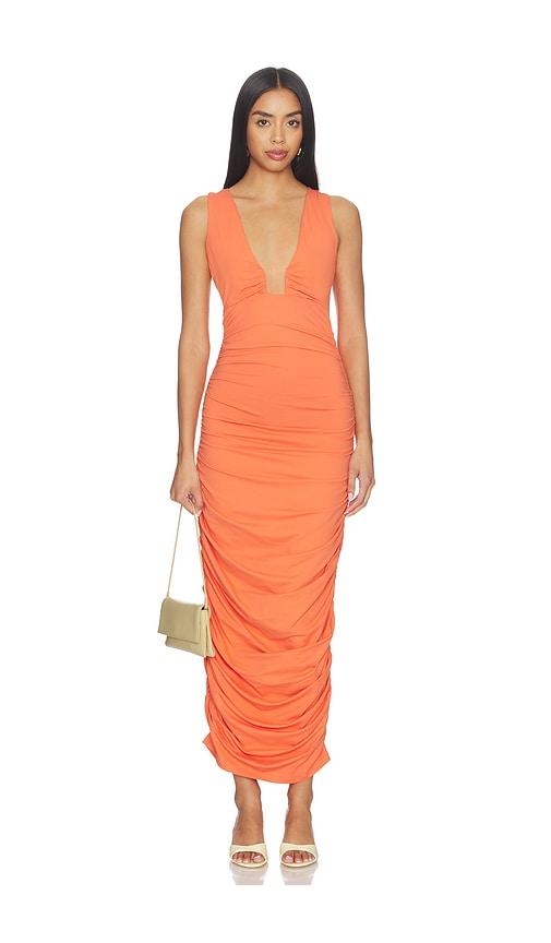 Susana Monaco Square Wire Gathered Tank Dress in Peach by SUSANA MONACO